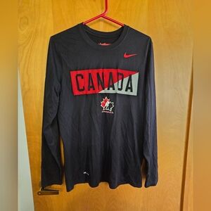 Mens Nike Dri-fit Hockey Canada Long Sleeve Tee Medium